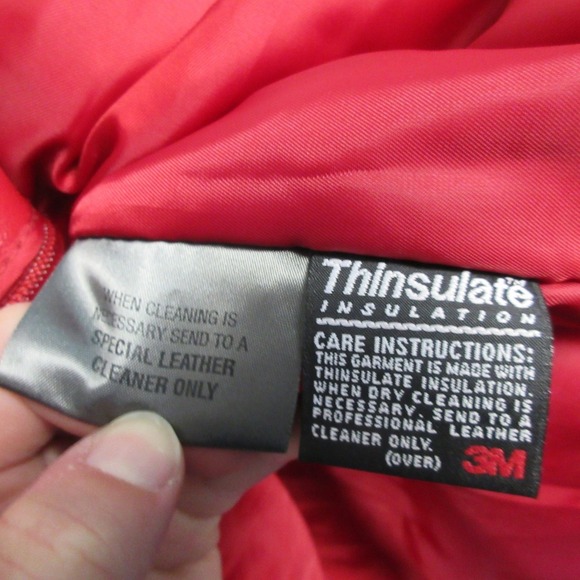 Wilsons Leather Thinsulate Coat Women 1X XL Red Button Front Luxury Genuine 1326 - Picture 6 of 16